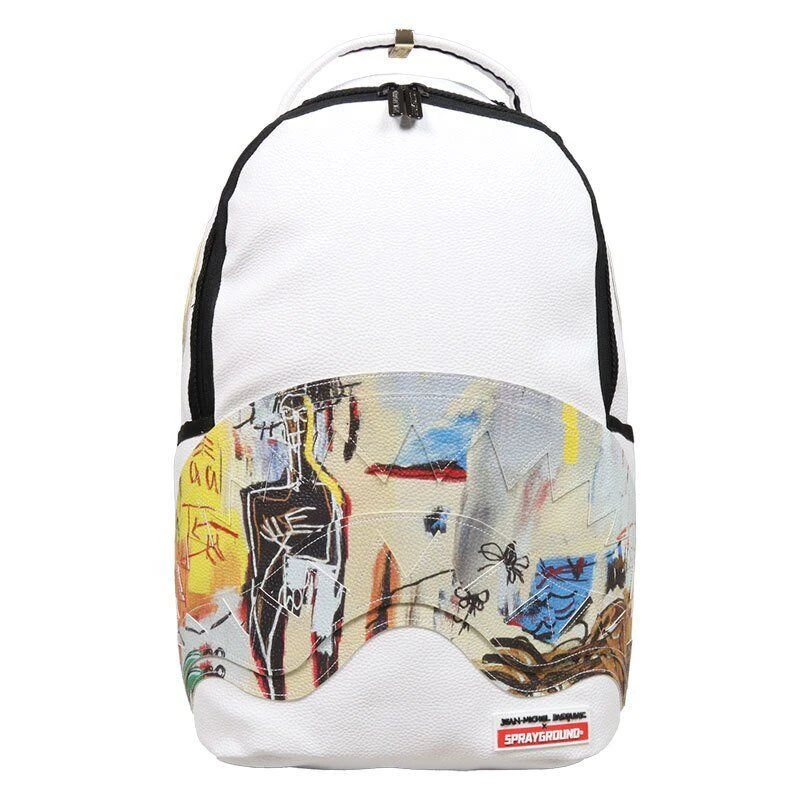 Sprayground Jean Michael Basquiat White Shark DLX Backpack 4 Sprayground Jean Michael Basquiat White Shark DLX Backpack - Image 2