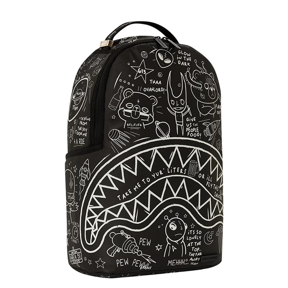Sprayground Intergalactic Doodles Glow In The Dark DLXV Backpack 5 Sprayground Intergalactic Doodles Glow In The Dark DLXV Backpack - Image 3