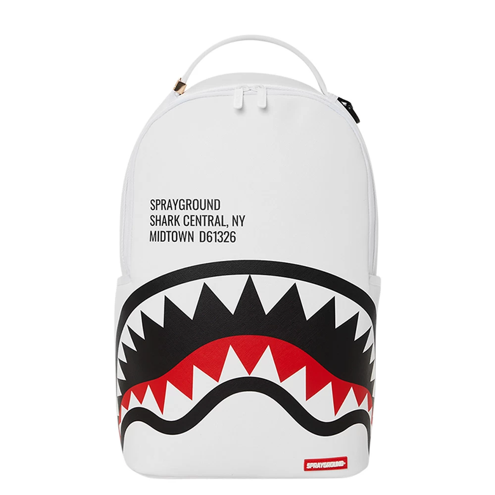 Sprayground Shark Central 2.0 White DLXV Backpack 3 Sprayground Shark Central 2.0 White DLXV Backpack