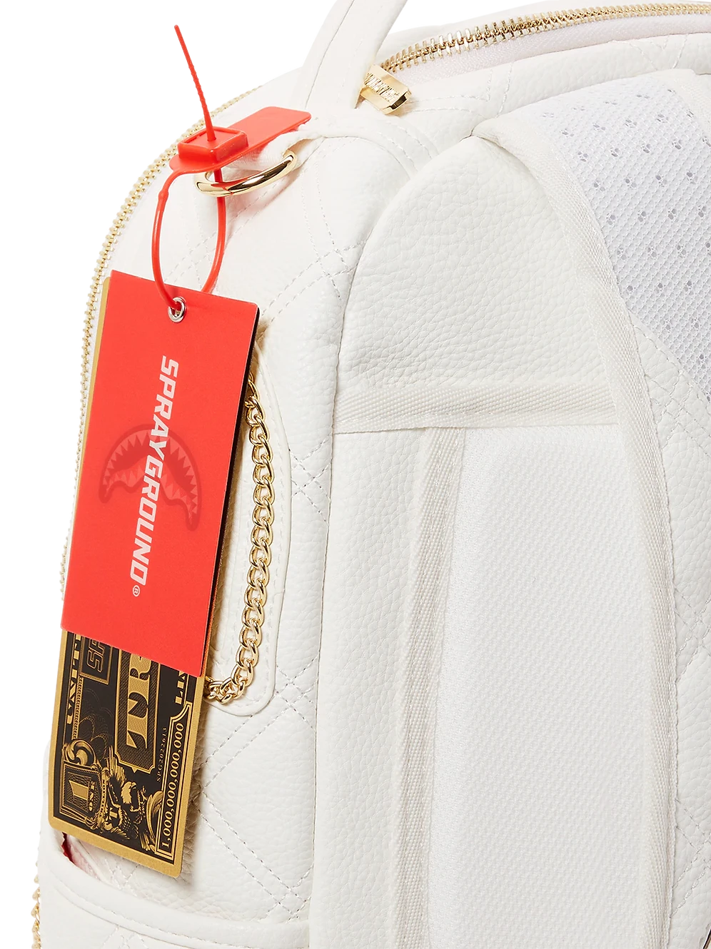 Sprayground Riviera White Gold DLX Backpack 10 Sprayground Riviera White Gold DLX Backpack - Image 8