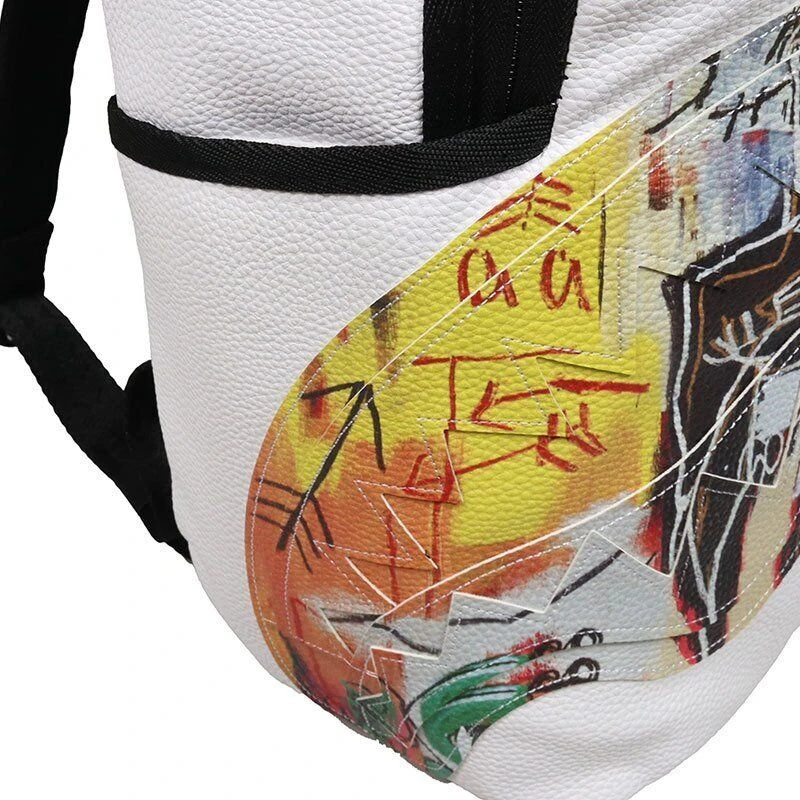 Sprayground Jean Michael Basquiat White Shark DLX Backpack 10 Sprayground Jean Michael Basquiat White Shark DLX Backpack - Image 8