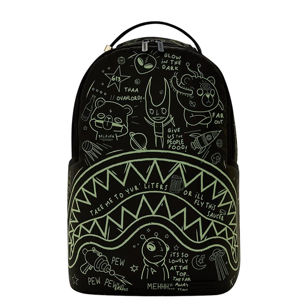 Sprayground Intergalactic Doodles Glow In The Dark DLXV Backpack 3 Sprayground Intergalactic Doodles Glow In The Dark DLXV Backpack