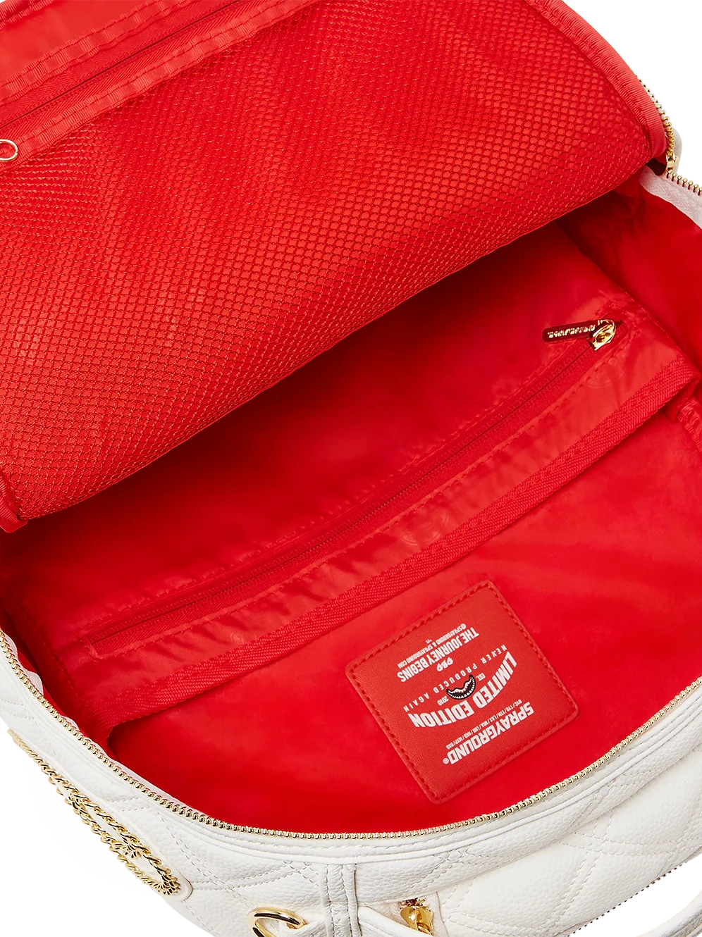 Sprayground Riviera White Gold DLX Backpack 9 Sprayground Riviera White Gold DLX Backpack - Image 7